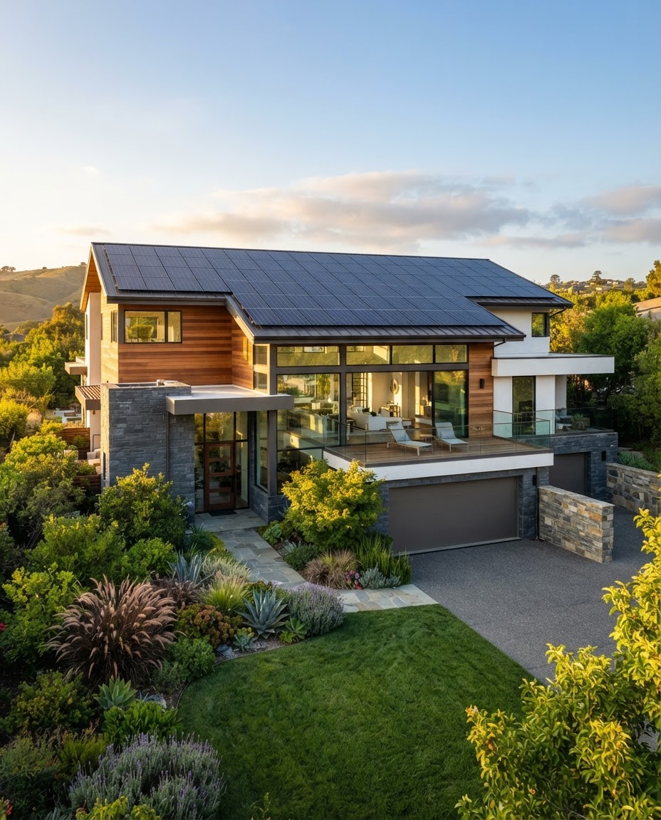 Residential rooftop solar installation